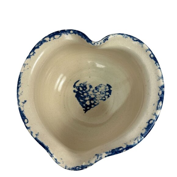 Marshall Pottery Handmade Pottery Bowl With Heart Design E.G Humphries - Picture 2 of 6